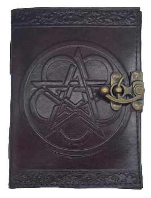 Pentagram Leather Blank Book with Latch