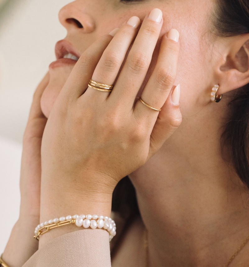 Colette Half Pearl Bracelet - Gold