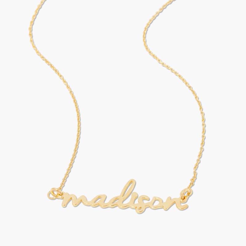 Nella 14K Mini Nameplate Necklace