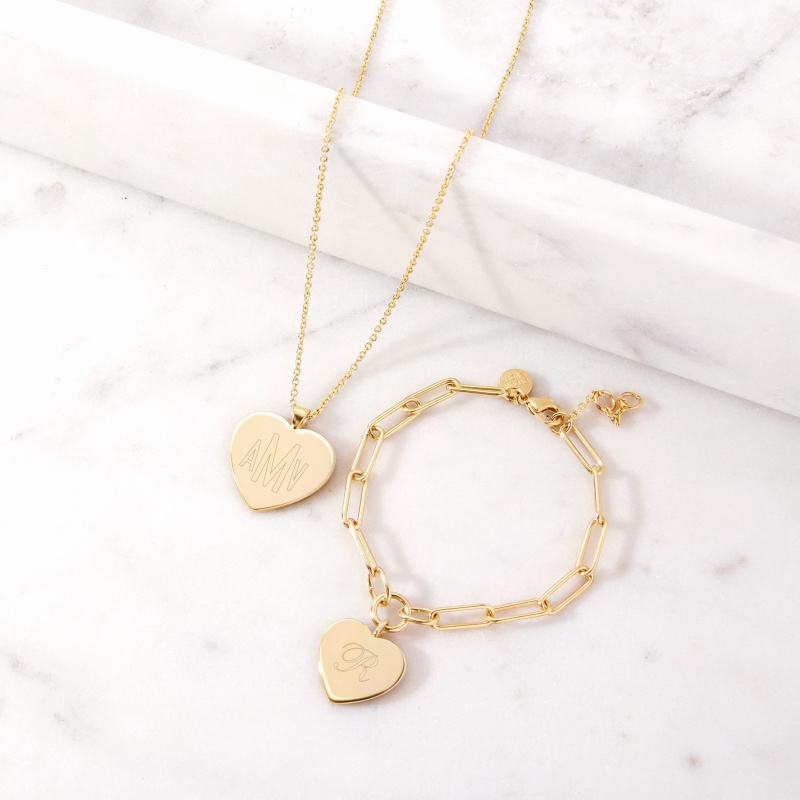 Isabel Heart Bracelet - Gold