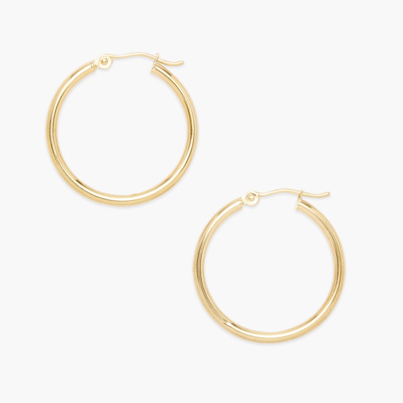 Hayley Large 14K Gold Hoops - Gold