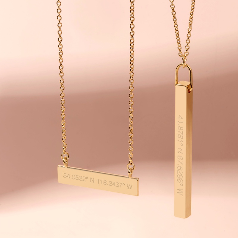 Coordinate Vertical Bar Necklace
