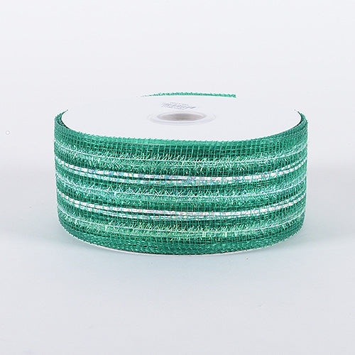 Emerald - Laser Metallic Mesh Ribbon - ( 2 - 1/2 Inch X 25 Yards )