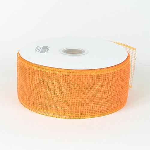 Orange - Deco Mesh Ribbon - ( 2 - 1/2 Inch X 25 Yards )