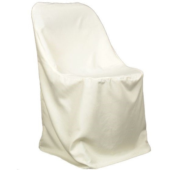 Ivory - Folding Chair Cover Poly - ( Chair Cover )