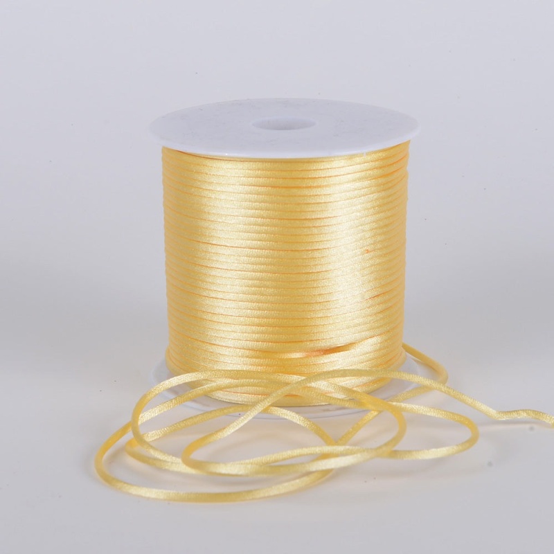 Baby Maize - 3Mm Satin Rat Tail Cord - ( 3Mm X 100 Yards )