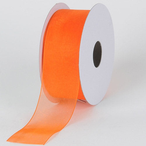 Orange - Sheer Organza Ribbon - ( 7/8 Inch | 25 Yards )