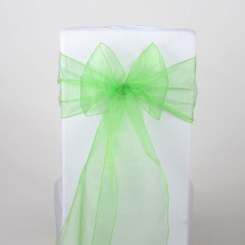Apple - Organza Chair Sash - ( Pack Of 10 Piece - 8 Inches X 108 Inches )