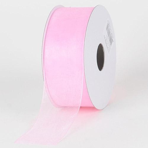 Light Pink - Sheer Organza Ribbon - ( 2-1/2 Inch | 25 Yards )