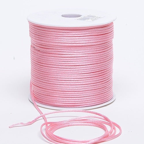 Pink - 3Mm Satin Rat Tail Cord - ( 3Mm X 100 Yards )