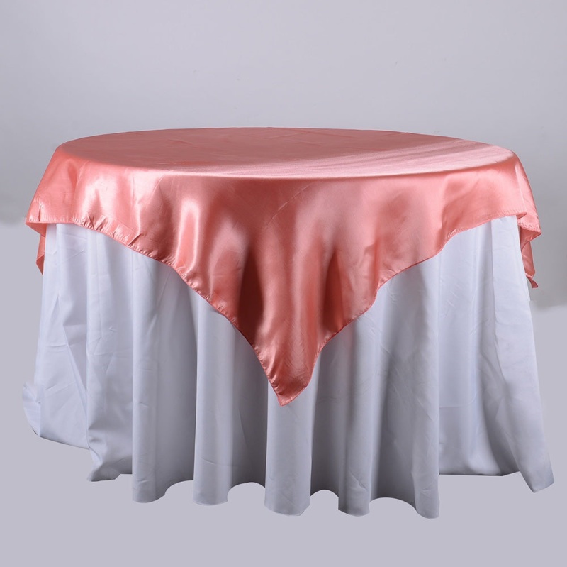 Coral - 72 X 72 Satin Table Overlays - ( 72 X 72 Inch )