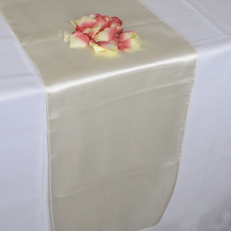Ivory - Satin Table Runner - ( 12 Inch X 108 Inches )