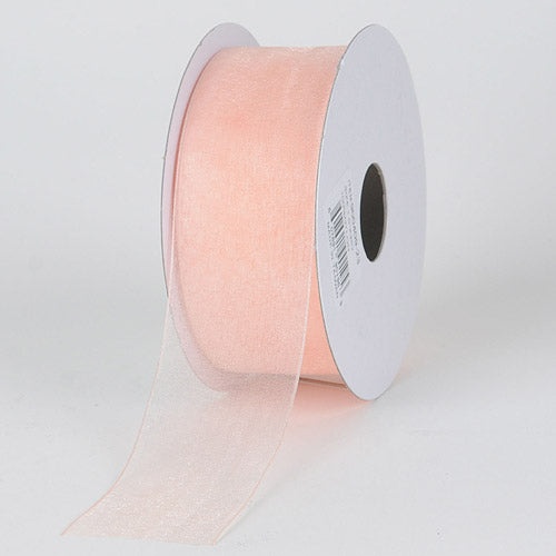 Peach - Sheer Organza Ribbon - ( 7/8 Inch | 25 Yards )