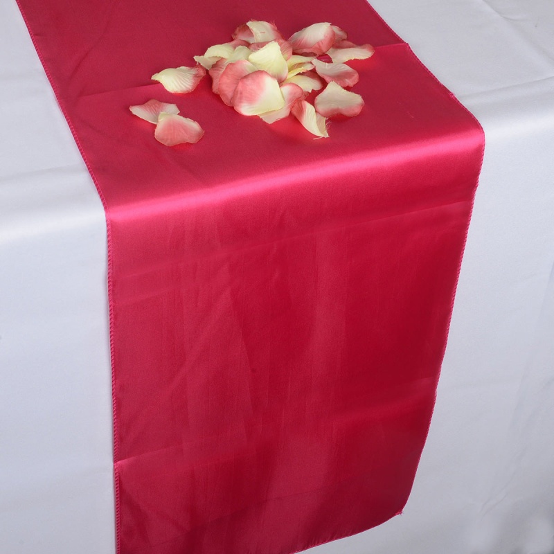 Hot Pink - Satin Table Runner - ( 12 Inch X 108 Inches )