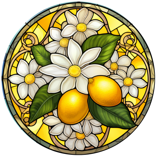 3D Lemon With Flower Metal Sign: Made In USA by Bbcrafts