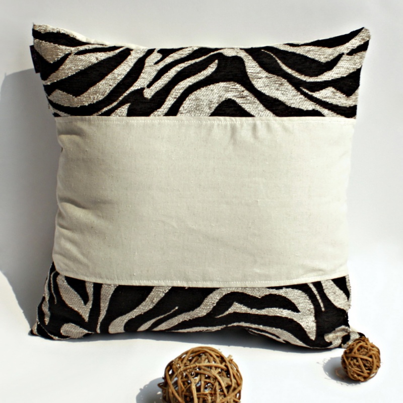 Linen Stylish Patch Work Pillow Cushion Floor Cushion - Moon River
