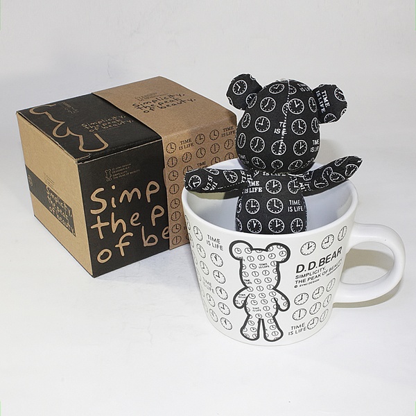 Sync - Stuffed Bear Mug - Black Clock