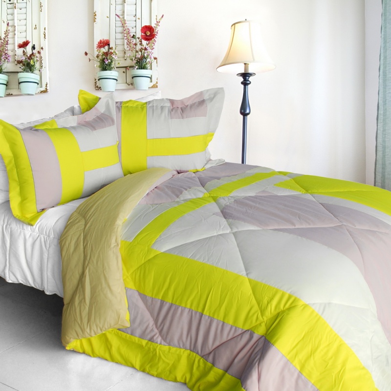 Quilted Patchwork Down Alternative Comforter Set - Love Of Bedford