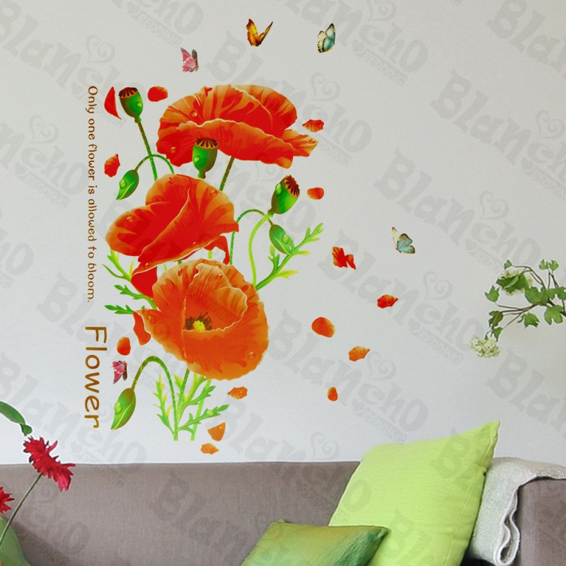 Showy Flower - Wall Decals Stickers Appliques Home déCor