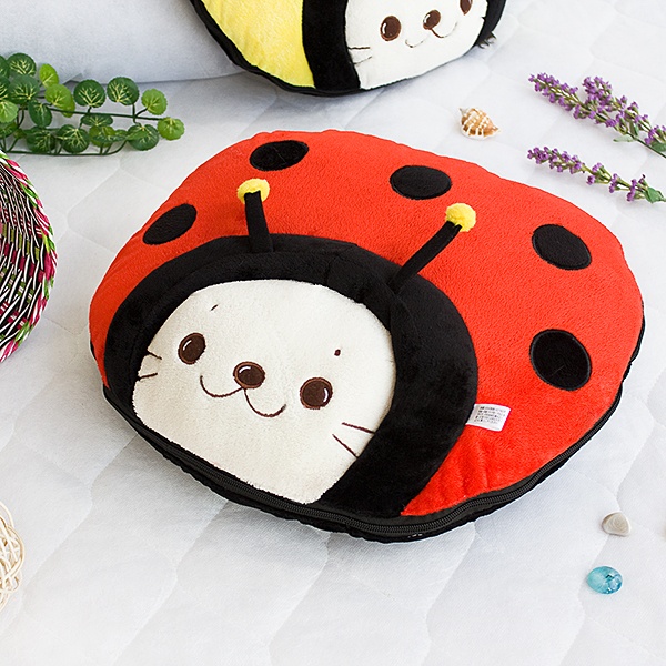 Blanket Pillow Cushion - Sirotan - Ladybug Red