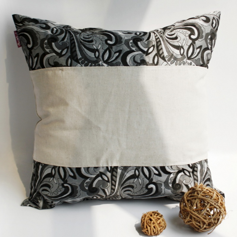 Linen Patch Work Pillow Cushion Floor Cushion - Romantic Date