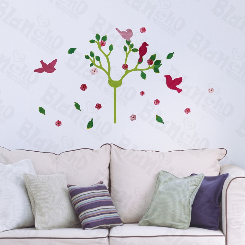 Cherry Blossom & Birds Wall Decal