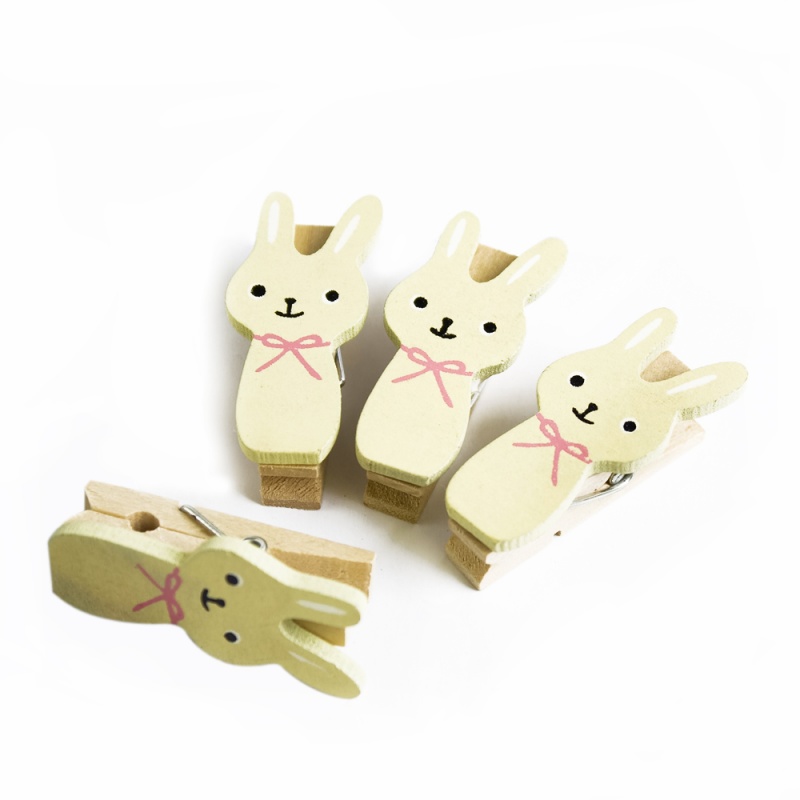 - Wooden Clips / Wooden Clamps - Sweet Rabbit