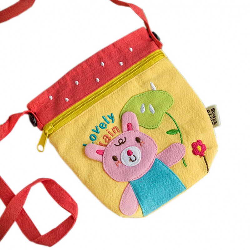 Embroidered Applique Mini Swingpack Bag Purse / Wallet Bag - Lovely Rain