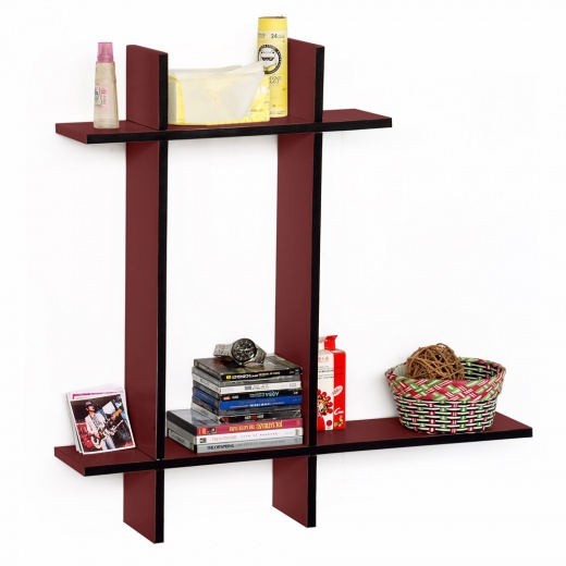 Leather Cross Type Shelve/Book Shelve - Blazing Fire