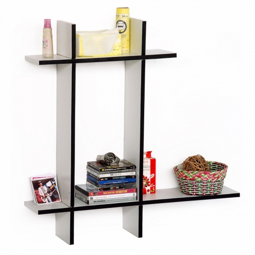 Leather Cross Type Shelf/Book Shelve - Blancho Bedding