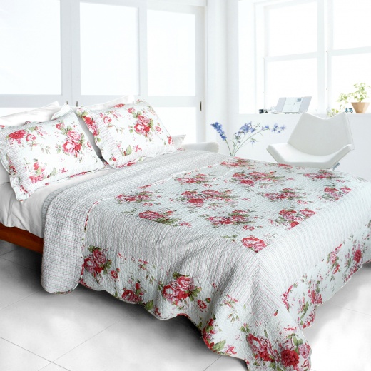 Romantic Pink World Quilt Set