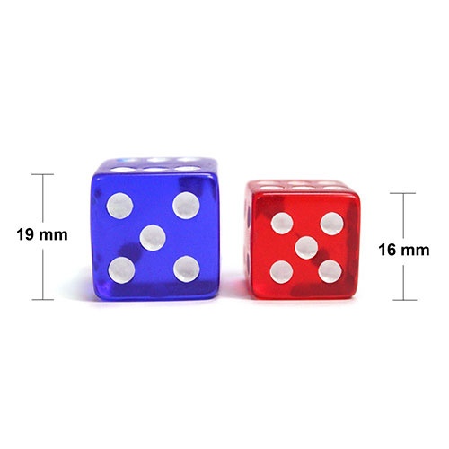 5 Red 19Mm Dice With Synthetic Leather Cup