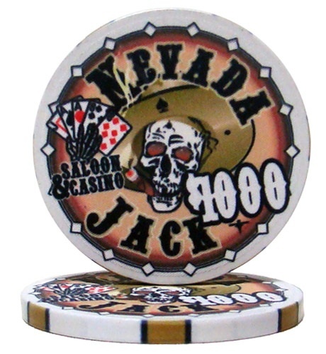 $1000 Nevada Jack 10 Gram Ceramic Poker Chip (25 Pack)