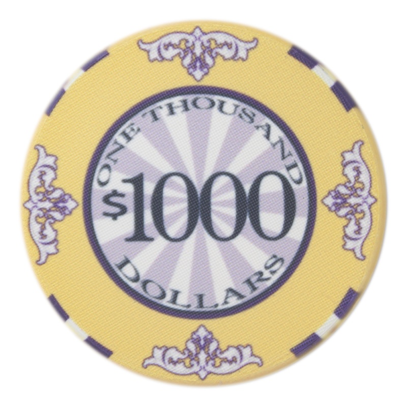Scroll 10 Gram Ceramic Poker Chip (25 Pack)