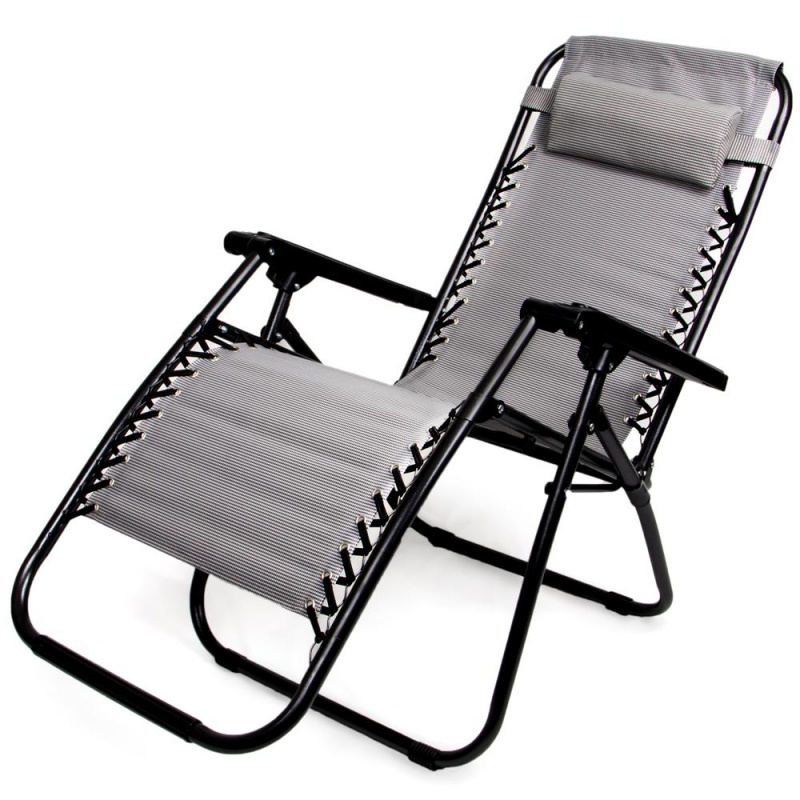 Zero Gravity Folding Lounge Chair, Gray