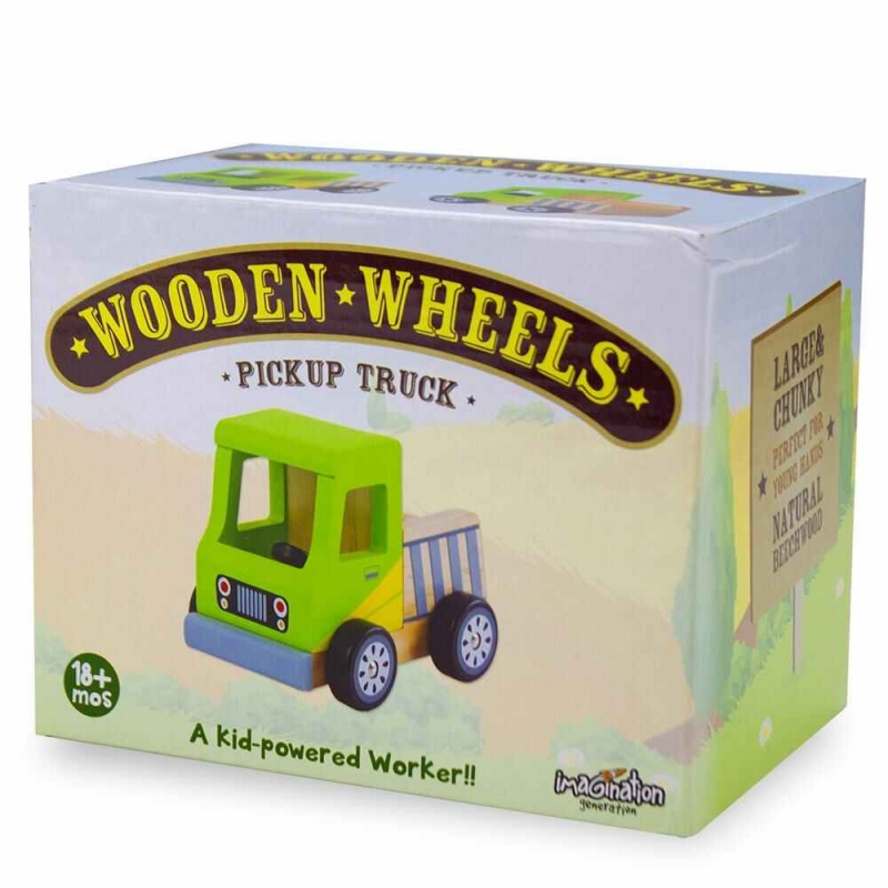 Wooden Wheels Pickup Truck