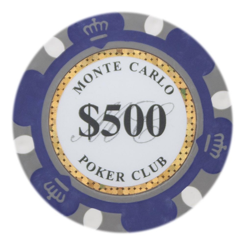 $500 Monte Carlo 14 Gram Poker Chips (25 Pack)
