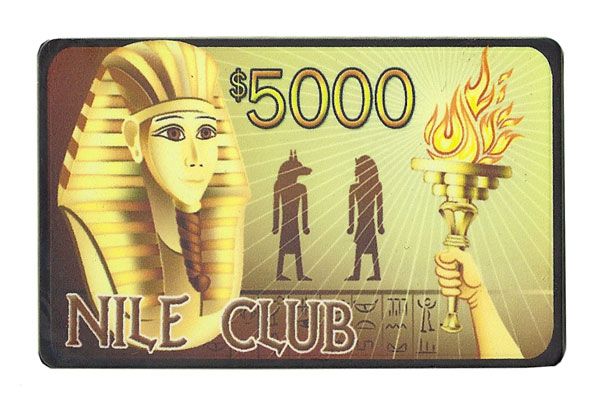 10 $5000 Nile Club 40 Gram Ceramic Poker Plaques