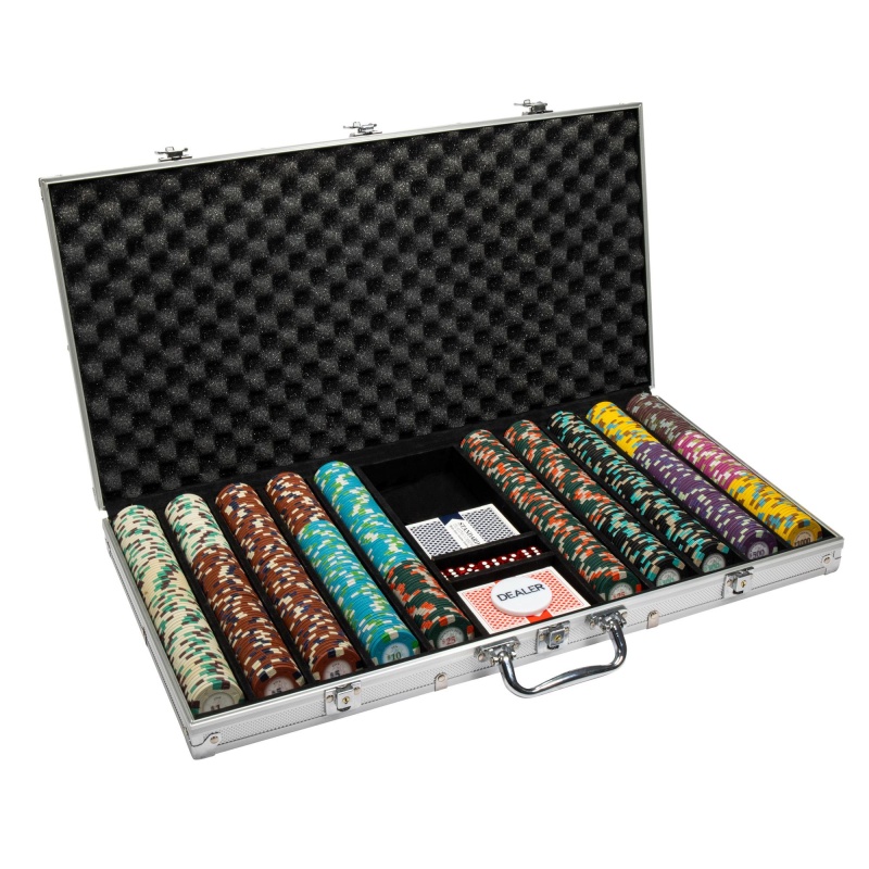 750Ct Claysmith Gaming Poker Knights Chip Set In Aluminum