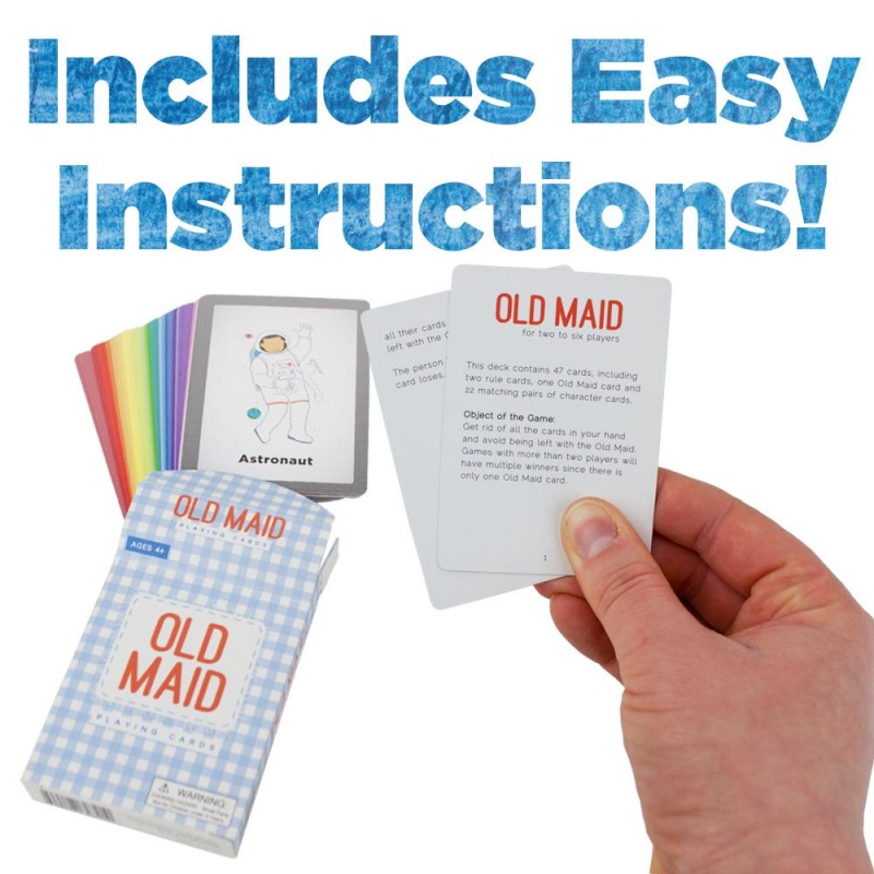 Old Maid Illustrated Card Game