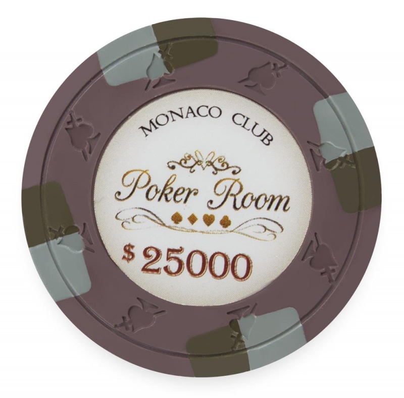Clay Monaco Club 13.5G Poker Chip $25000 (25 Pack)