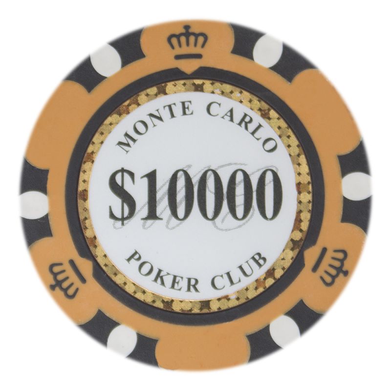 $10,000 Monte Carlo 14 Gram Poker Chips (25 Pack)