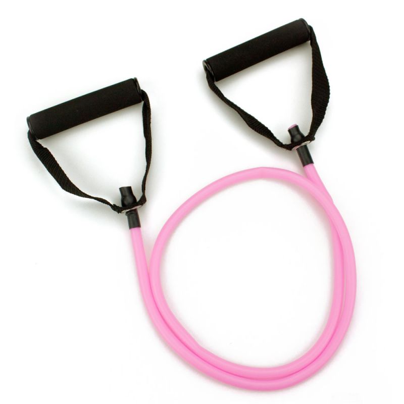 4' Pink Medium Tension (12 Lb.) Exercise Resistance Band