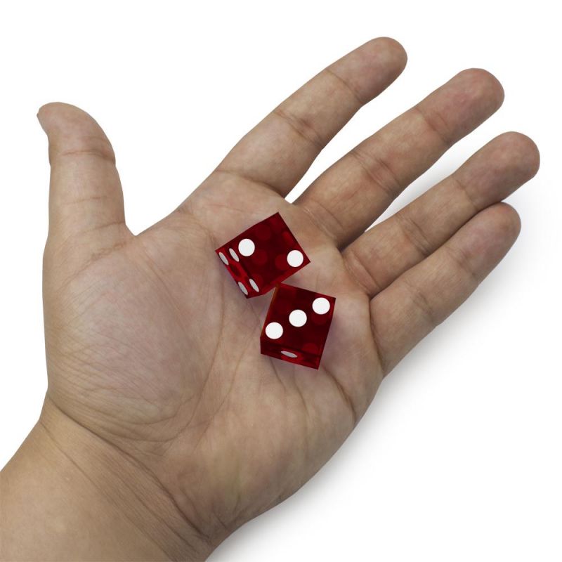 (5) New Red 19Mm Grd A Precision Dice W/Matching Serial #s