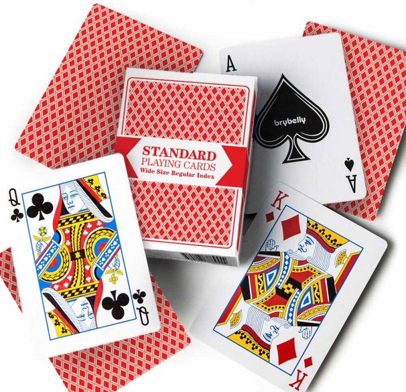 Red Deck Brybelly Playing Cards (Wide Size, Standard Index)