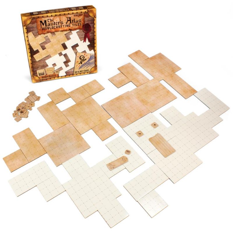 The Master's Atlas Worldbuilding Tiles, Blank/Parchment