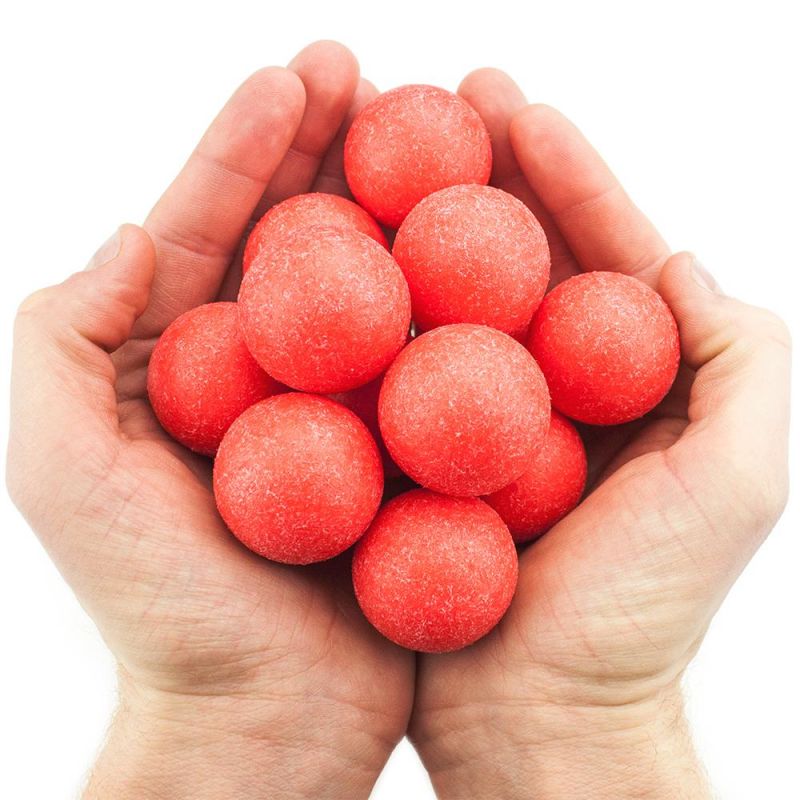 Pack Of 12 Red Textured Foosballs