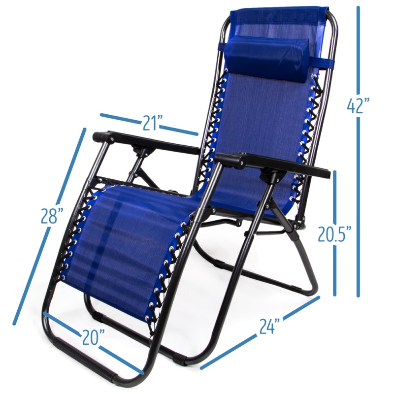 Zero Gravity Folding Lounge Chair, Gray