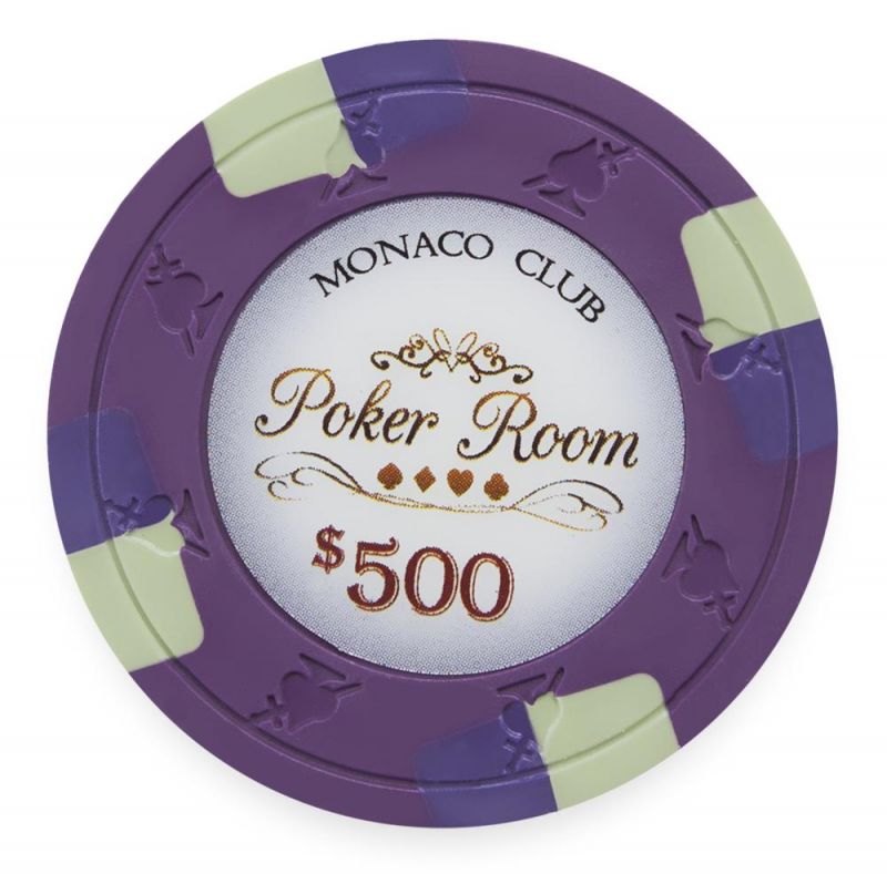 Clay Monaco Club 13.5G Poker Chip $500 (25 Pack)
