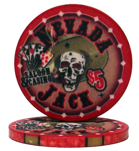 $5 Nevada Jack 10 Gram Ceramic Poker Chip (25 Pack)